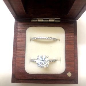 2ct white gold lab grown diamond engagement ring. Appraised over $14,000.